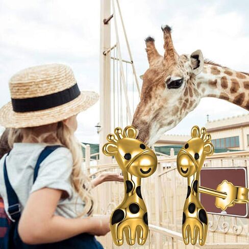 HOLLP Giraffe Earrings Animal Jewelry Giraffe Lovers Gift for Mom Girlfriend Women Teen Girls in Saudi Arabia