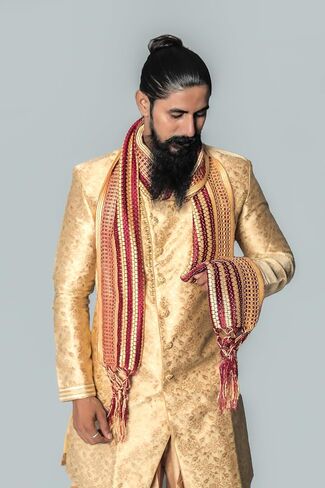 Indian Traditional Sherwani Kurta Dupatta Shawl Scarf For Men (Only Dupatta) in Saudi Arabia