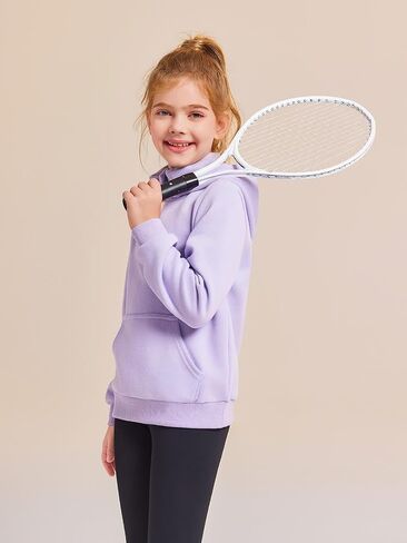 Haloumoning Girls Half Zipper Pullover Hoodies Kids Cute Loose Long Sleeve Sweatshirt Tops with Pocket 7-14 Years in Saudi Arabia