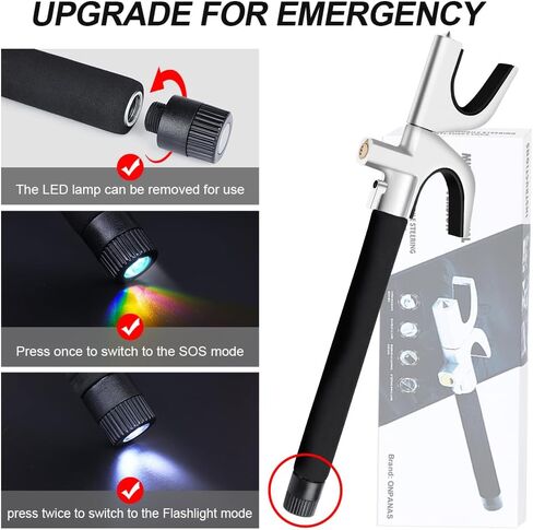4-in-1 Steering Wheel Lock with Emergency Hammer,Flashlight/SOS LED Light,Seat Belt Cutter,2 Keys Retractable Steering Lock,Universal Vehicle Anti-Theft Lock for Car/Truck/SUV/Van(Black) in Saudi Arabia