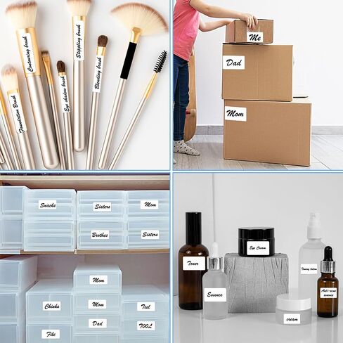 10Sheets Removable White Labels for Jars, Waterproof Reusable Blackboard Stickers Small Labels for Food Containers with 2 Liquid Chalk Markers for Organization Kitchen Pantry Office(White) in Saudi Arabia
