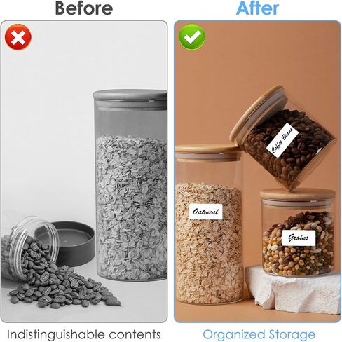 10Sheets Removable White Labels for Jars, Waterproof Reusable Blackboard Stickers Small Labels for Food Containers with 2 Liquid Chalk Markers for Organization Kitchen Pantry Office(White) in Saudi Arabia