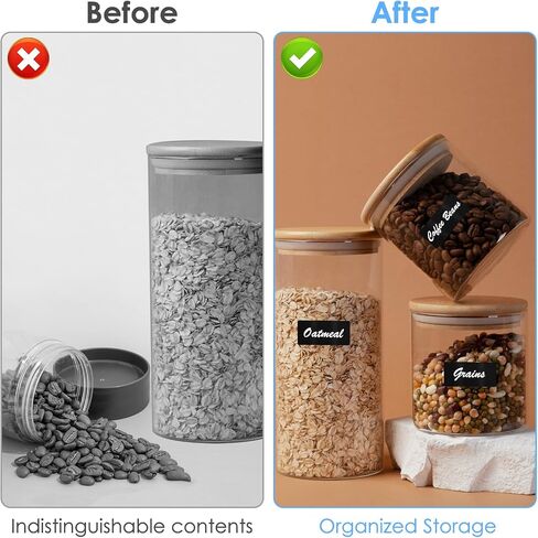 10Sheets Removable White Labels for Jars, Waterproof Reusable Blackboard Stickers Small Labels for Food Containers with 2 Liquid Chalk Markers for Organization Kitchen Pantry Office(White) in Saudi Arabia