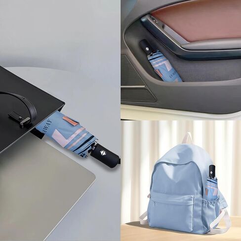Auto-Open Compact Umbrella | Lightweight Hand-Drawn Pet Design | Easy to Collapse with Premium Spring | UPF50+ Sun Protection | 12.4oz Portable Daily and Travel Umbrella in Saudi Arabia