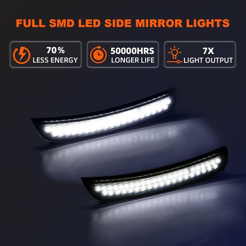 أضواء جانبية للشاحن 2015-2023. مجموعة مصابيح LED الأمامية والخلفية بعدسات مدخنة، وظيفة مصباح وقوف السيارات الأبيض، متوافقة مع شاحن SXT، لـ Scatpack، لـ SRT Hellcat in Kuwait