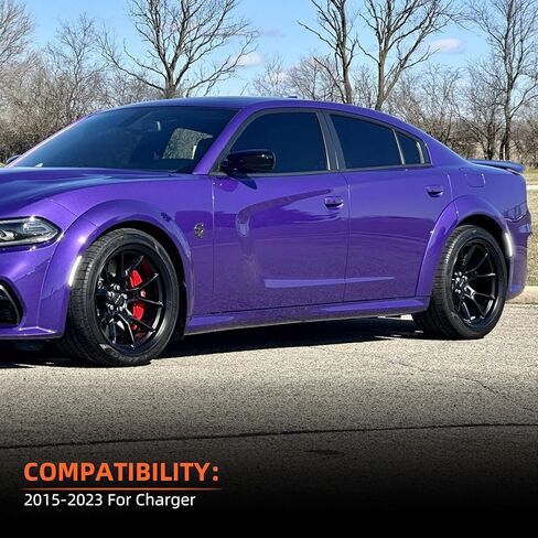 أضواء جانبية للشاحن 2015-2023. مجموعة مصابيح LED الأمامية والخلفية بعدسات مدخنة، وظيفة مصباح وقوف السيارات الأبيض، متوافقة مع شاحن SXT، لـ Scatpack، لـ SRT Hellcat in Kuwait