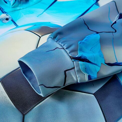 Idgreatim بنين بنات 3D الرسم هوديي كم طويل مقنع البلوز خريف شتاء عارضة الرياضة البلوز حجم 6-16T in Kuwait