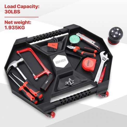 DNA Motoring TOOLS-00200 Automotive Rolling Tool Creeper with Lamp, 4 X 2" Swivel Casters, 30 lbs Load Capacity, Black in Saudi Arabia