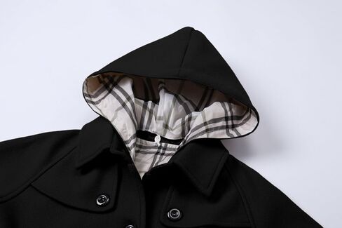 Betusline Girls' Dress Coat, Kids Hoodie Wool Blend Coats Fall Winter Outerwear Peacoat,2-14 Years in Saudi Arabia