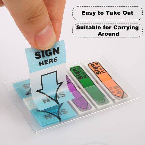 500pcs Stickers(5 Pack) Sign Here Labels, Initial Here Flags Stickers Sign Here Sign and Date Here Tabs Signature Message Tags with Dispenser Arrow Labels for School Office (Blue 1) in Saudi Arabia