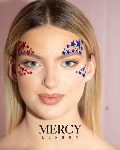 الولايات المتحدة الأمريكية المشجع الأحمر العيون الزرقاء جواهر؟ الكل في واحد من إكسسوارات زي العلم الأحمر والأزرق in Kuwait