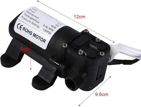 Electrical Washer Kit, 12V Car Wash Pump Easy to use Portable High Pressure Self-Priming Quick Car Rinse Set for Auto RV Marine Home Garden and in Saudi Arabia