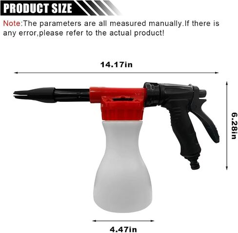 Car Wash Foam Gun, Adjustable Car Washer Sprayer with Wash Mitt, Car Snow Soap Gun, Foam Cannon Garden Hose, Car Foam Blaster, Car Washing Kit Accessories for Home Garden Use in Saudi Arabia