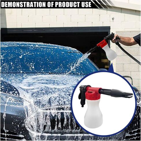 Car Wash Foam Gun, Adjustable Car Washer Sprayer with Wash Mitt, Car Snow Soap Gun, Foam Cannon Garden Hose, Car Foam Blaster, Car Washing Kit Accessories for Home Garden Use in Saudi Arabia