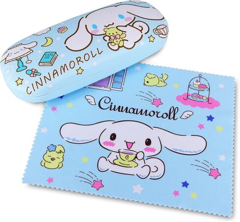 أنيمي ميلو القرفة الكلب الكرتون النظارات حالة هارد شل النظارات القضية مع نظارات القماش المحمولة واقية in Kuwait