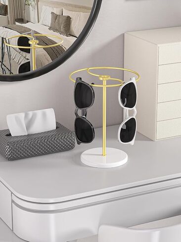 حامل النظارات الشمسية من الأكريليك من Ausalivan، حامل شفاف يدور 360 درجة، رف عرض نظارات طاحونة الهواء، منظم تخزين نظارات الطاولة الشفافة لغرفة النظارات in Kuwait
