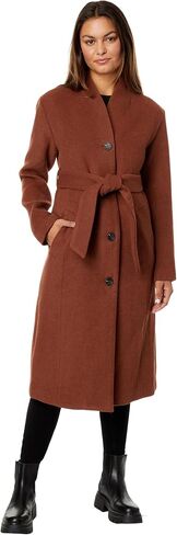 Avec Les Filles Wool Blend Overlap Collar Coat in Saudi Arabia