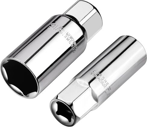 3/8 "محرك شرارة التوصيل مجموعة مقابس ، معيار SAE 5/8 13/16 بوصة المعالجة الحرارية الكروم الفاناديوم الصلب شرارة التوصيل أداة إزالة الصواميل مجموعة in Kuwait