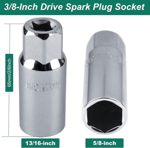 3/8 "محرك شرارة التوصيل مجموعة مقابس ، معيار SAE 5/8 13/16 بوصة المعالجة الحرارية الكروم الفاناديوم الصلب شرارة التوصيل أداة إزالة الصواميل مجموعة in Kuwait