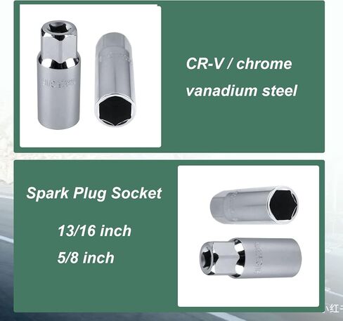 3/8 "محرك شرارة التوصيل مجموعة مقابس ، معيار SAE 5/8 13/16 بوصة المعالجة الحرارية الكروم الفاناديوم الصلب شرارة التوصيل أداة إزالة الصواميل مجموعة in Kuwait