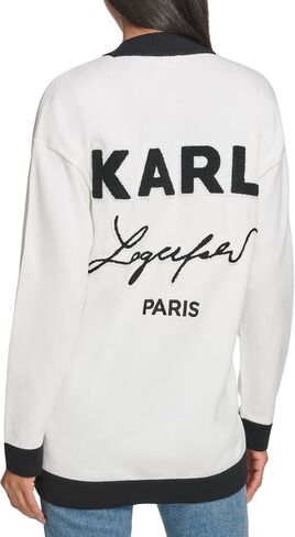 KARL LAGERFELD Women's Varsity Logo Cardigan with Patches in Saudi Arabia