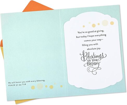 Hallmark DaySpring Religious Birthday Card (Blessings On Your Birthday) in Saudi Arabia