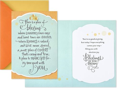 Hallmark DaySpring Religious Birthday Card (Blessings On Your Birthday) in Saudi Arabia