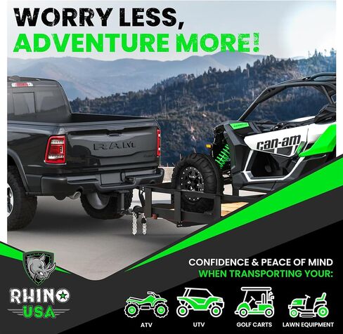 أشرطة ربط السقاطة من Rhino USA E (قوة كسر 4,500 رطل) - تتضمن (4) أربطة ربط eTrack ممتازة مقاس 2 × 16 بوصة - نظام حزام شحن eTrack شديد التحمل للمقطورة والشاحنة وSxS وATV (أسود) in Saudi Arabia