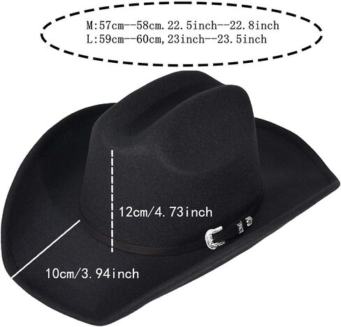 Cowboy Hat - Adjustable, Western Style Hat for Men and Women - Ideal for Parties and All Seasons in Saudi Arabia