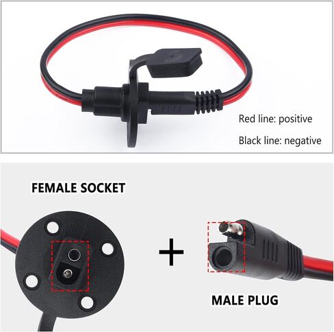 2PCS 12AWG SAE Connector,SAE Extension Cable Power for Solar Outlet Plug,Universal Electrical Connectors Quick Connect for Solar Pane of Car,Truck,RV,Motorcycle in Saudi Arabia