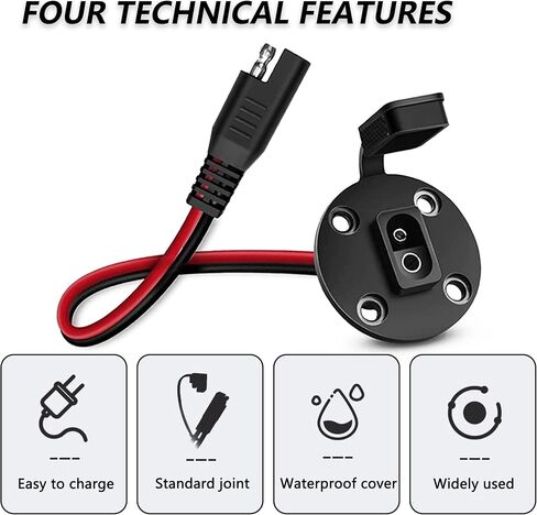 2PCS 12AWG SAE Connector,SAE Extension Cable Power for Solar Outlet Plug,Universal Electrical Connectors Quick Connect for Solar Pane of Car,Truck,RV,Motorcycle in Saudi Arabia