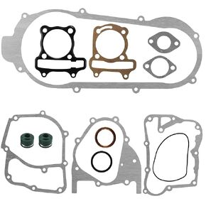 Complete Short Non-Bending Case Engine Gasket Set for 152QMI 157QMJ GY6 125cc 150cc 57.4mm/2.25" Scooter Moped ATV Quad Dune Buggy Go Kart Moped Scooter