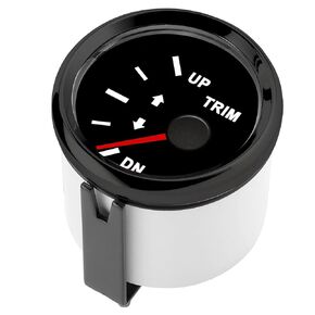 Boat Trim Balance Gauge Meter Stainless SteelNickelPlated Plastic IP67 Waterproof with Red Backlight 52mm Ship Yacht Marine(Black Frame on Black) Boat/Yacht Parts Boat/Yacht Parts