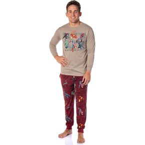 Marvel Men's Avengers Long Sleeve T-Shirt and Knit Pajama Pant Set