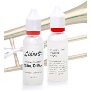 Libretto Trombone ALL-INCLUSIVE Care Kit: Flexible Bore Brush + Mouthpiece Brush + Slide Oil+ Microfiber Cleaning Cloth + Slide Grease, w/Handy Case, Time to Clean & Extend Life of your Trombone!