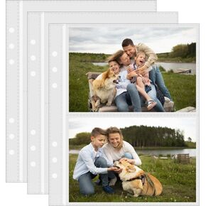 30-Pack 4"x6" Photo Sleeves for A5 6-Ring Binders, 120 Pockets