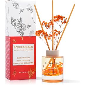 Real Preserved Flower Fragrance Reed Diffuser, 4.22 fl.oz.(120ml)/1 Pack, Room & Bathroom Decor, Aromatherapy Diffuser Oil Gift Set (Daybreak Essence)