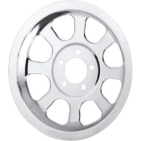 Chrome Outer Rear Drive Belt Pulley Cover Insert for Harley Softail Fat Boy FLSTF Heritage Classic Springer Night Train 2000-2005