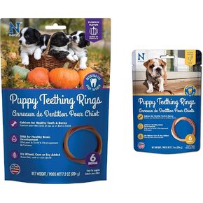 N-Bone Puppy Teething Ring Pumpkin Flavor 7.2 Oz/(6 Count)