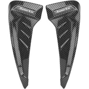 Yctze Side Vent Trim, Pair Carbon Fiber Style Side Marker Fender Air Wing Vent Trim Cover Universal Modification for side vents for cars fender vents for cars universal car fender air outlet car front