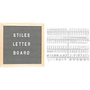 Stiles 147 2cm Standard Letters for Letter Board, Plastic Letters Only, No Message Board, Changeable Letters, Numbers, and Symbols for Wood and Felt Letter Boards, Gold