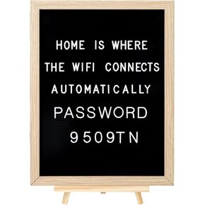 C Crystal Lemon 12x16 Felt Letter Board, Black Wooden Frame, Versatile Message Board, Large Changeable Letter Sign Board for Home and Office Decor