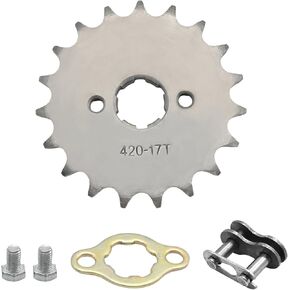 420-17T 20mm Front Engine Sprocket Replacement for Chinese 50cc 90cc Pit Bikes and ATV Quad Buggy