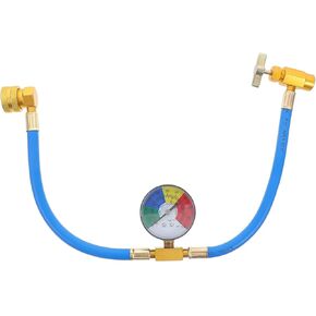 VICASKY Ac Recharge Kit - Ac Pro Recharge Kit R134a R-134a Refrigerant Ac Recharge Kit R134a Car Ac Refrigerant Charge Hose Kit - 1/2 Can Opener Tap Dispensing Valve Recharge Hose with Pressure Gauge