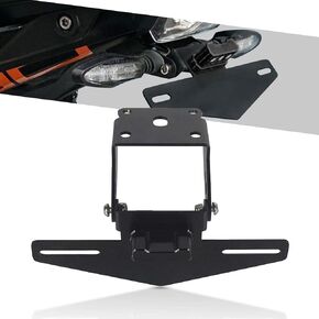 Motorcycle License Plate Bracket Holder with License Plate Light Compatible with Duke 125 250 390 Duke390 2017-2021