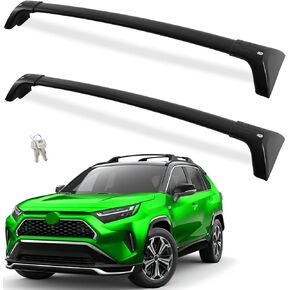 Roof Rack Cross Bars 260lbs Compatible with Toyota RAV4 2019 2020 2021 2022 2023 2024 LE XLE XSE Limited Hybrid Aluminum Lockable Heavy Duty Crossbars Rooftop Cargo Bag Luggage Carrier