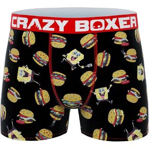 CRAZYBOXER Men's Underwear Spongebob Squarepants Anti-irritation Comfortable Boxer Brief Breathable