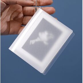 8 Pcs 3 inch Frosting Mini Photo Album- 2.5x3.5 inch Business Credit Card Holders- Small Hanging Photocard Holder - Photo Ornaments for Tree, Card Cases 18Page - 36 Card Pockets Collection Album Bulk in Kuwait