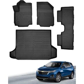 for Chevy Equinox Floor Mats 2024 2023 2022 2021 2020 2019 2018, for GMC Terrain Floor Mats 2018-2024, for Equinox All Weather Mats Cargo Liners for Chevrolet Equinox Accessories 2018-2023 2024
