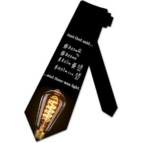 Science Ties Mens Funny Equation Necktie